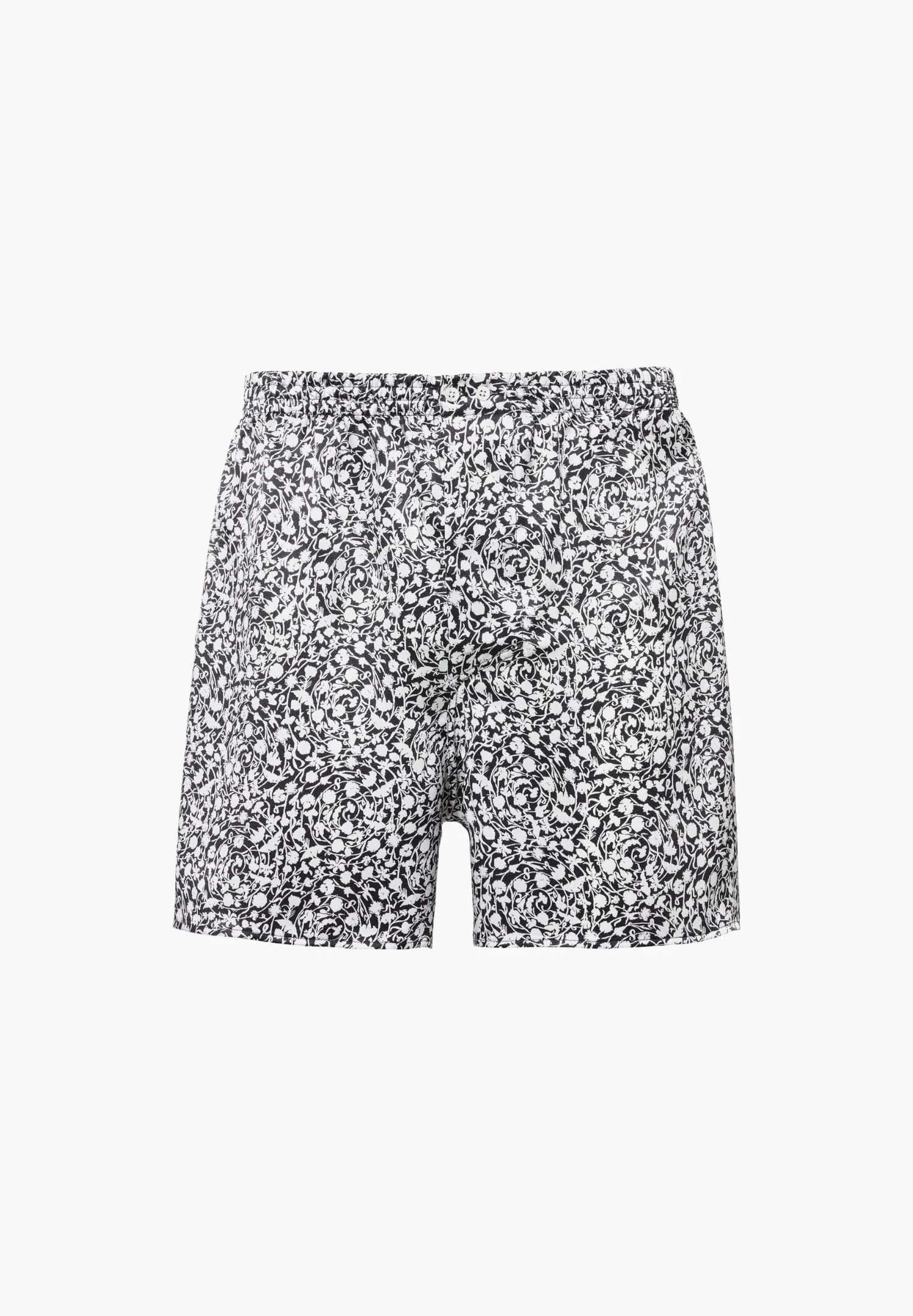 Silk Nightwear | Boxer Shorts - black-white - Image 2