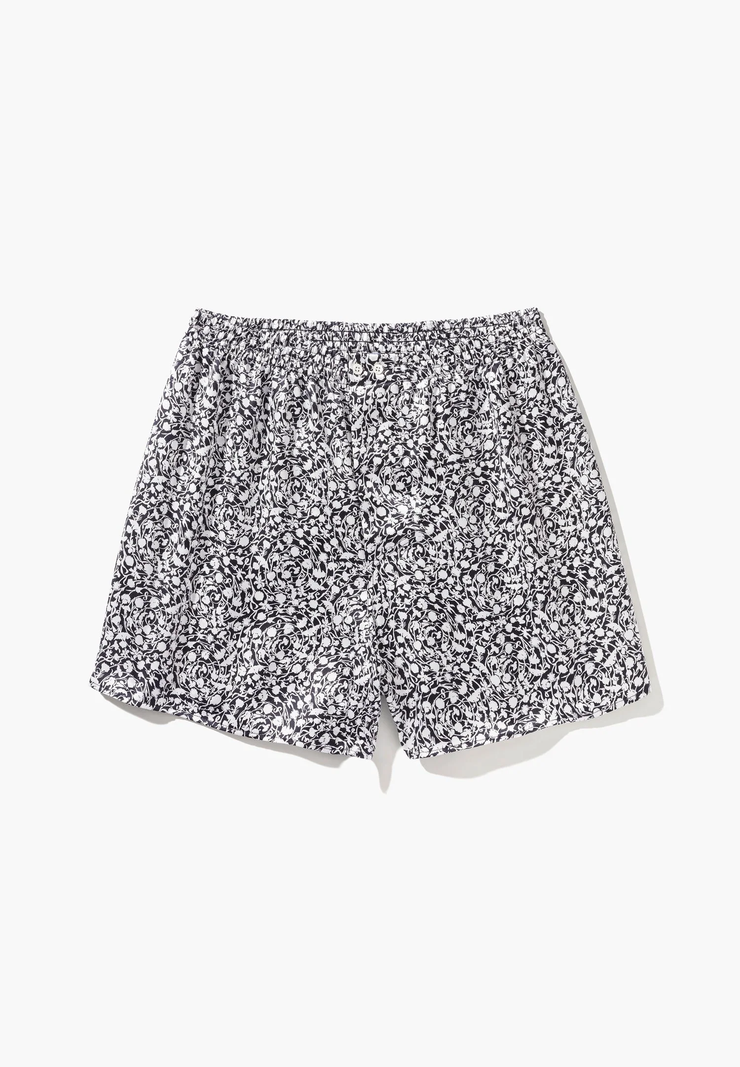 Silk Nightwear | Boxer Shorts - black-white - Image 4