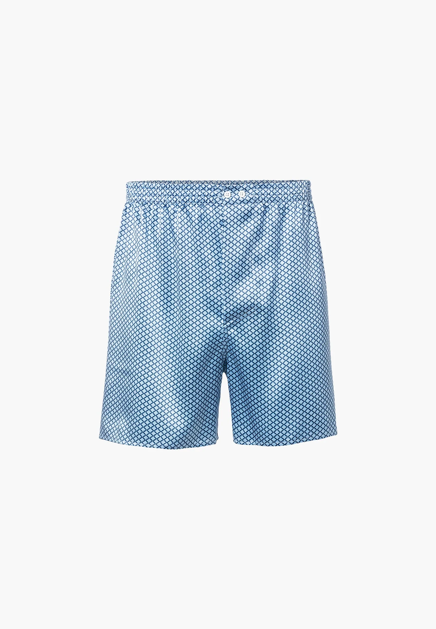 Silk Nightwear | Boxer Shorts - fant. Blue - Image 2
