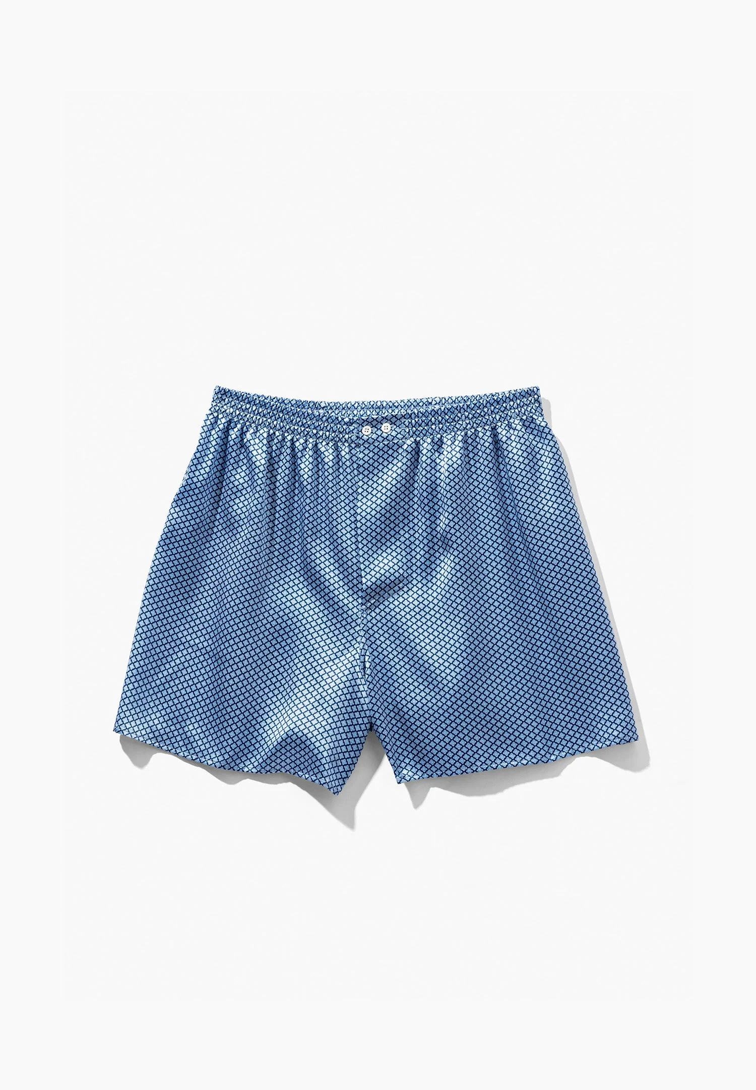 Silk Nightwear | Boxer Shorts - fant. Blue - Image 4
