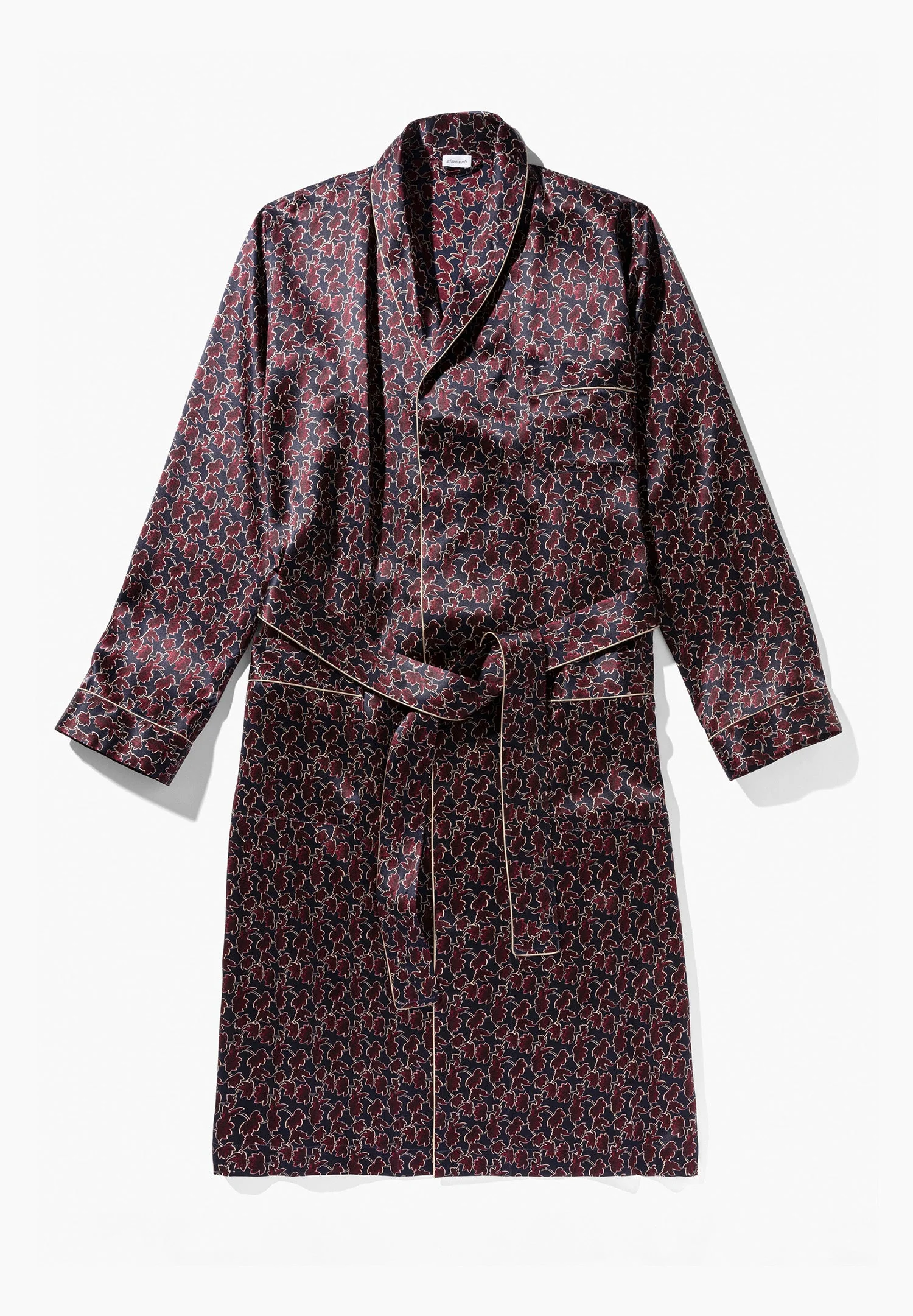 Silk Nightwear | Morgenmantel lang - leaves - Image 5