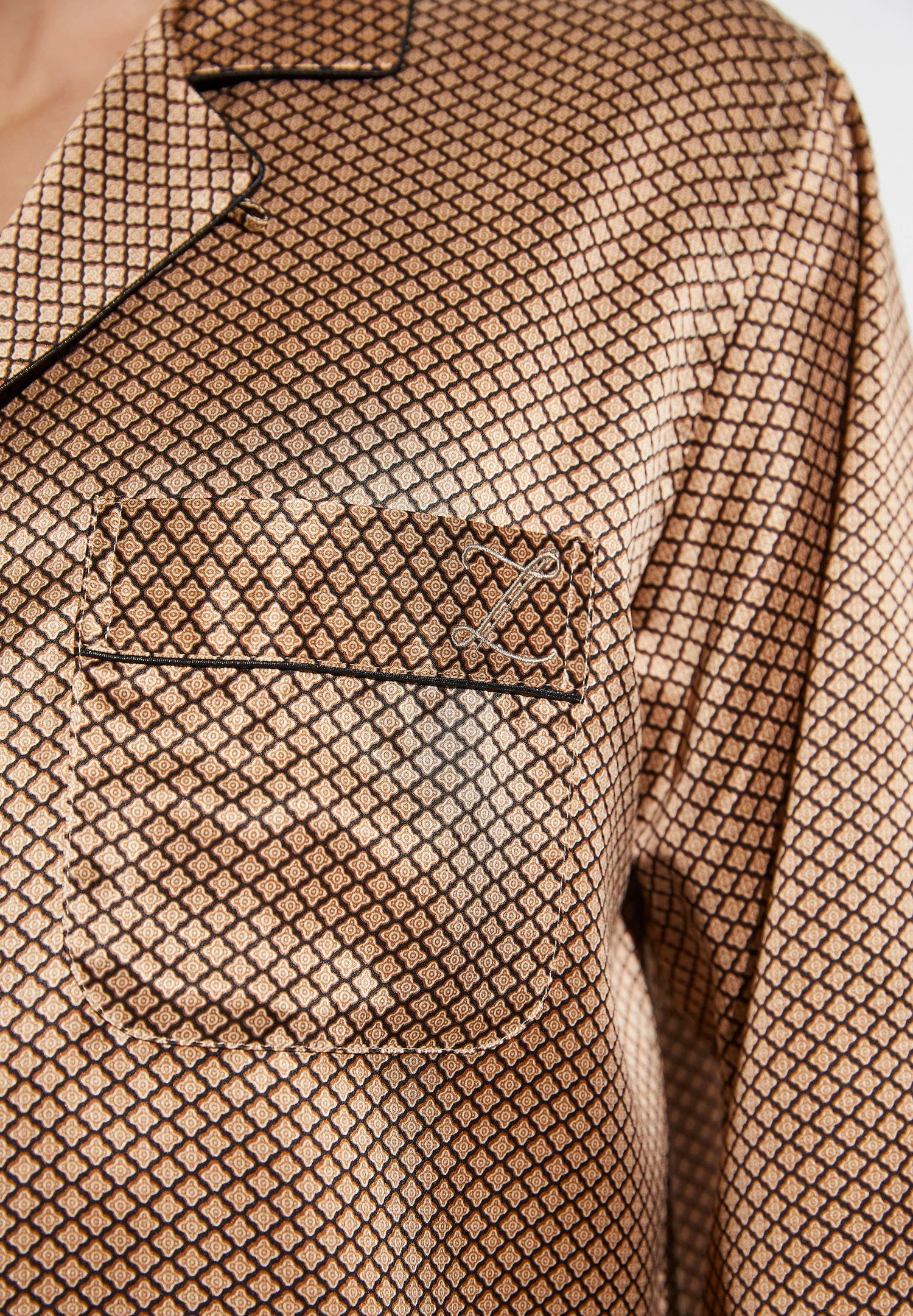Silk Nightwear | Pyjama lang - fantasy gold - Image 3