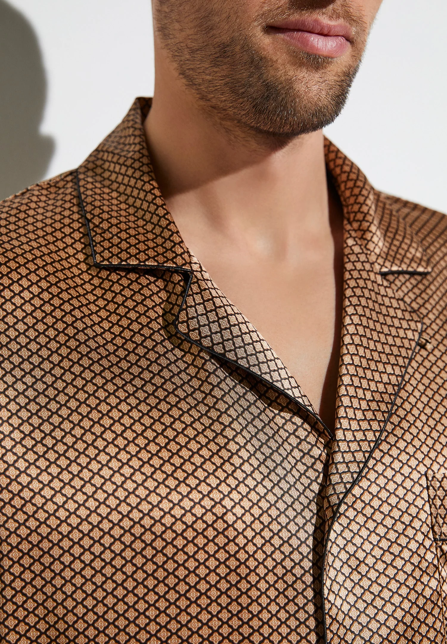 Silk Nightwear | Pyjama lang - fantasy gold - Image 4