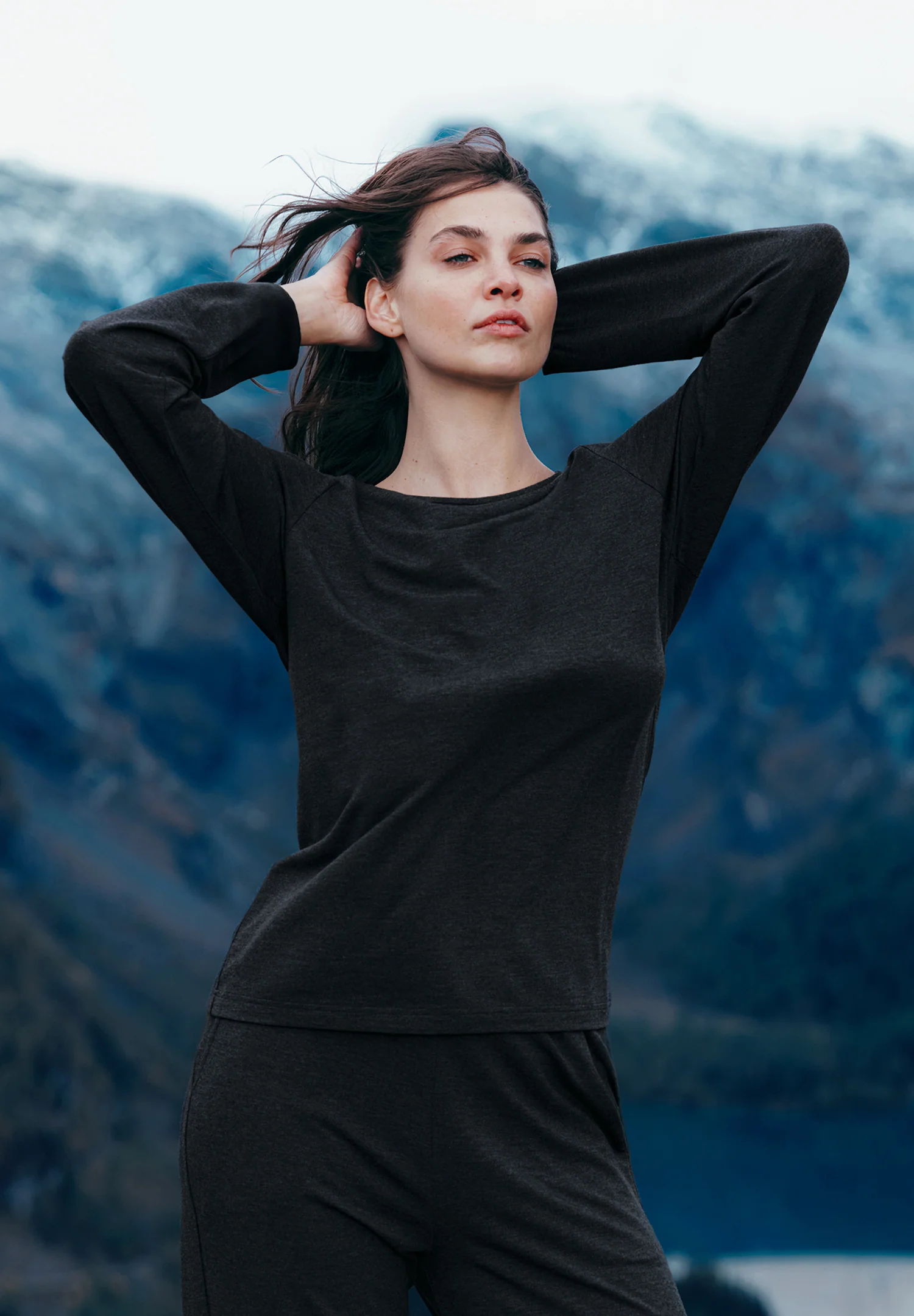 Soft Lounge | Hose lang - dark grey mélange - Image 3