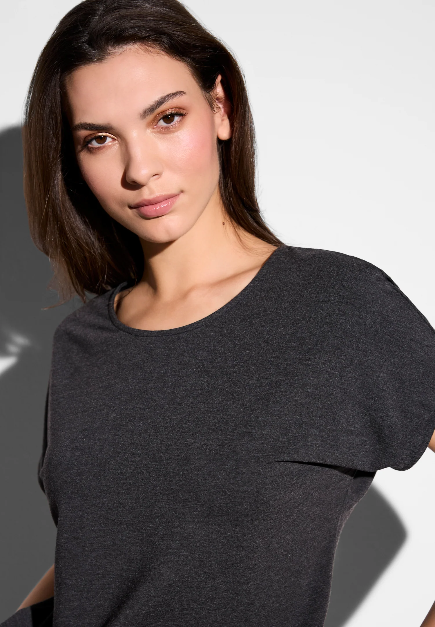 Soft Lounge | T-Shirt kurzarm - dark grey mélange - Image 3