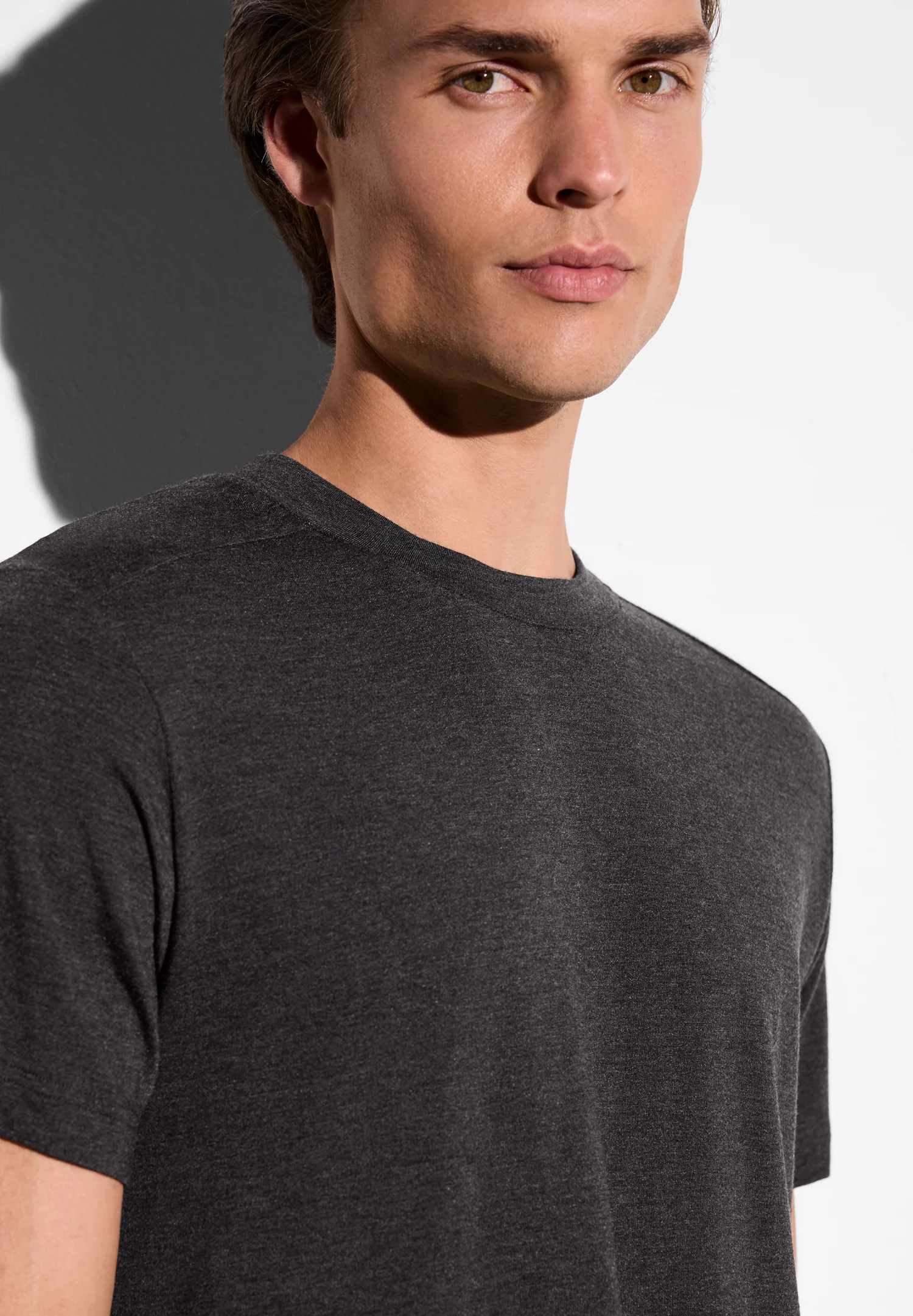 Soft Lounge | T-Shirt kurzarm - dark grey mélange - Image 3