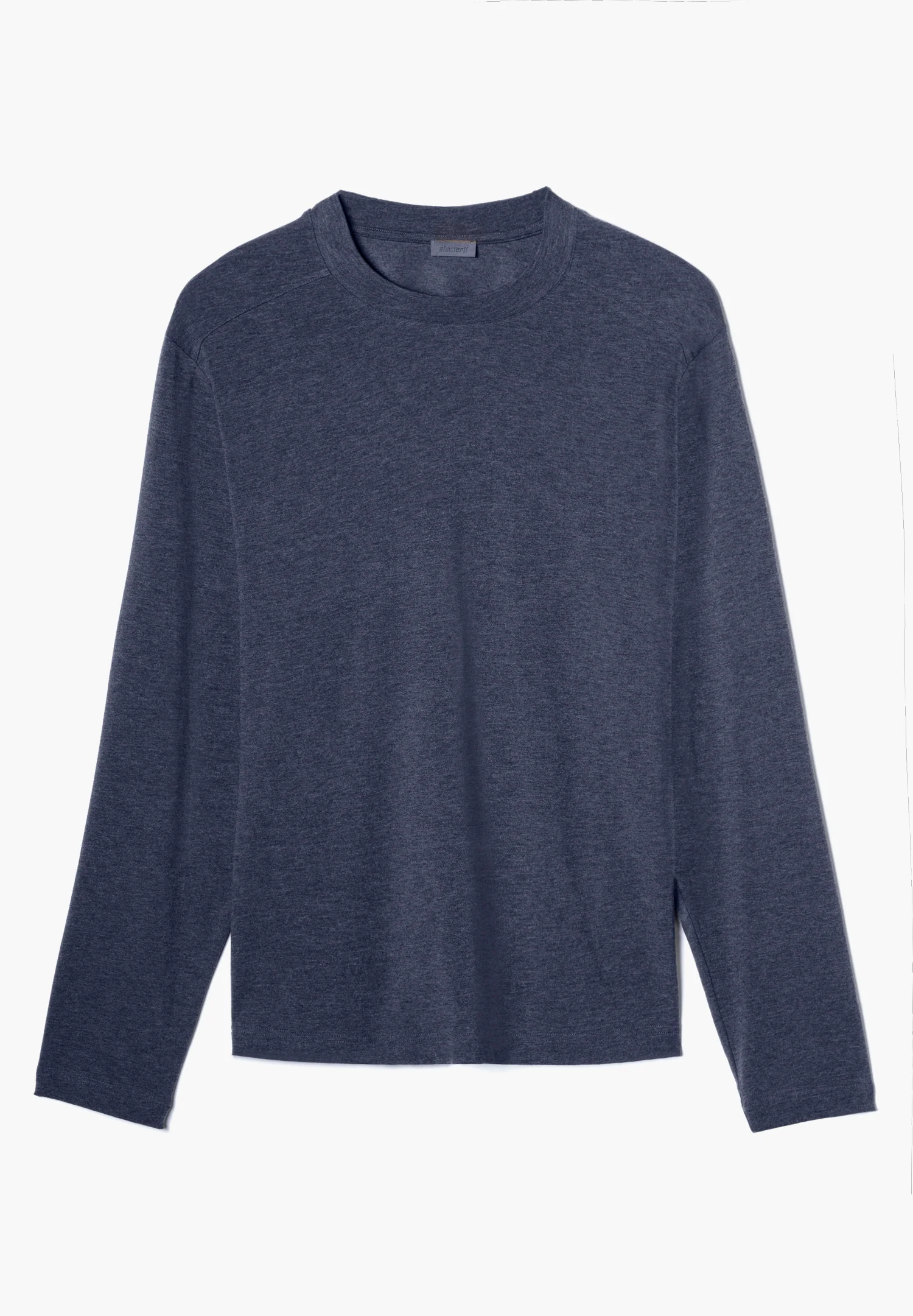 Soft Lounge | T-Shirt langarm - blue mélange - Image 2
