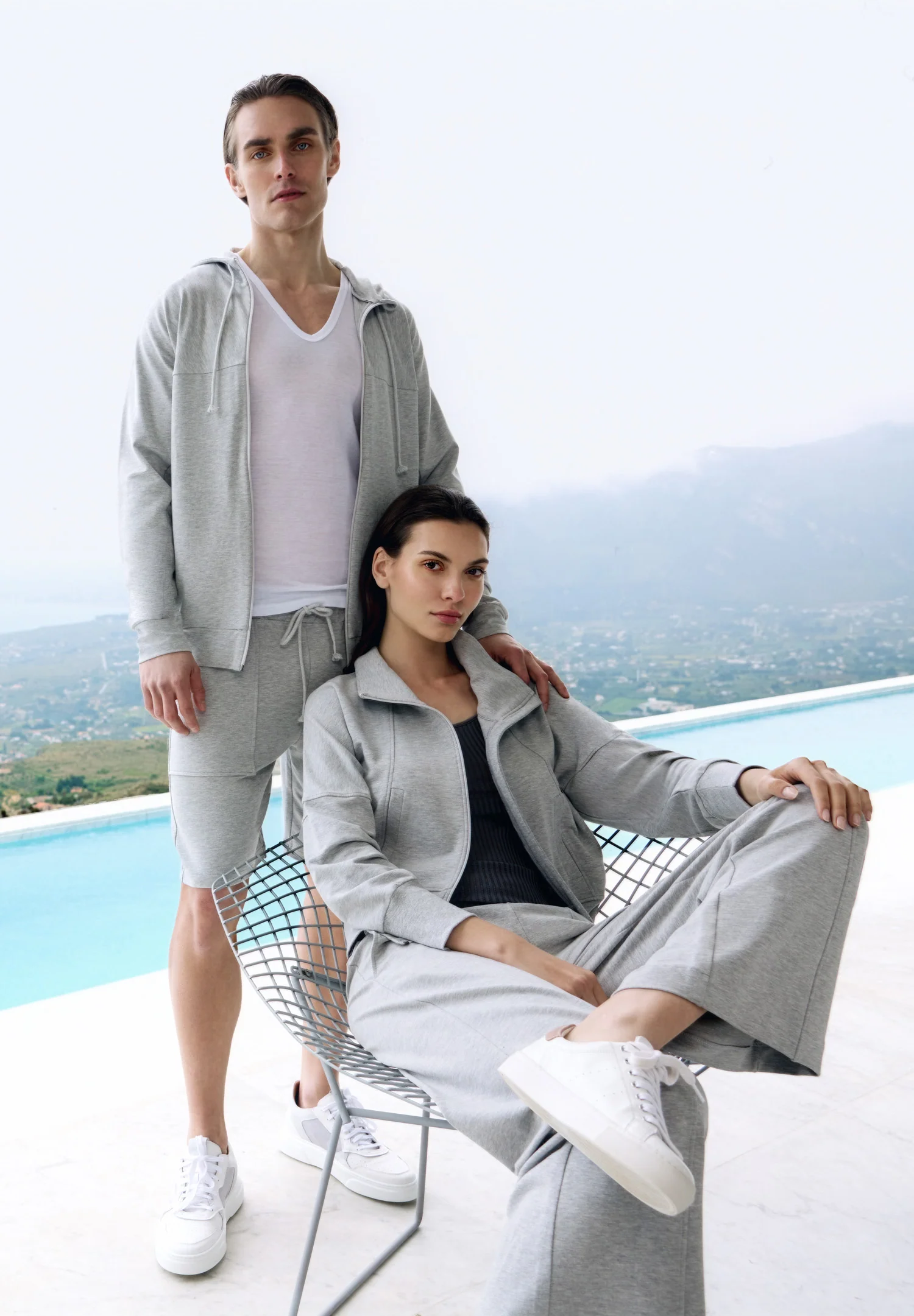 Summer Lounge | Hose lang - light grey mélange - Image 3