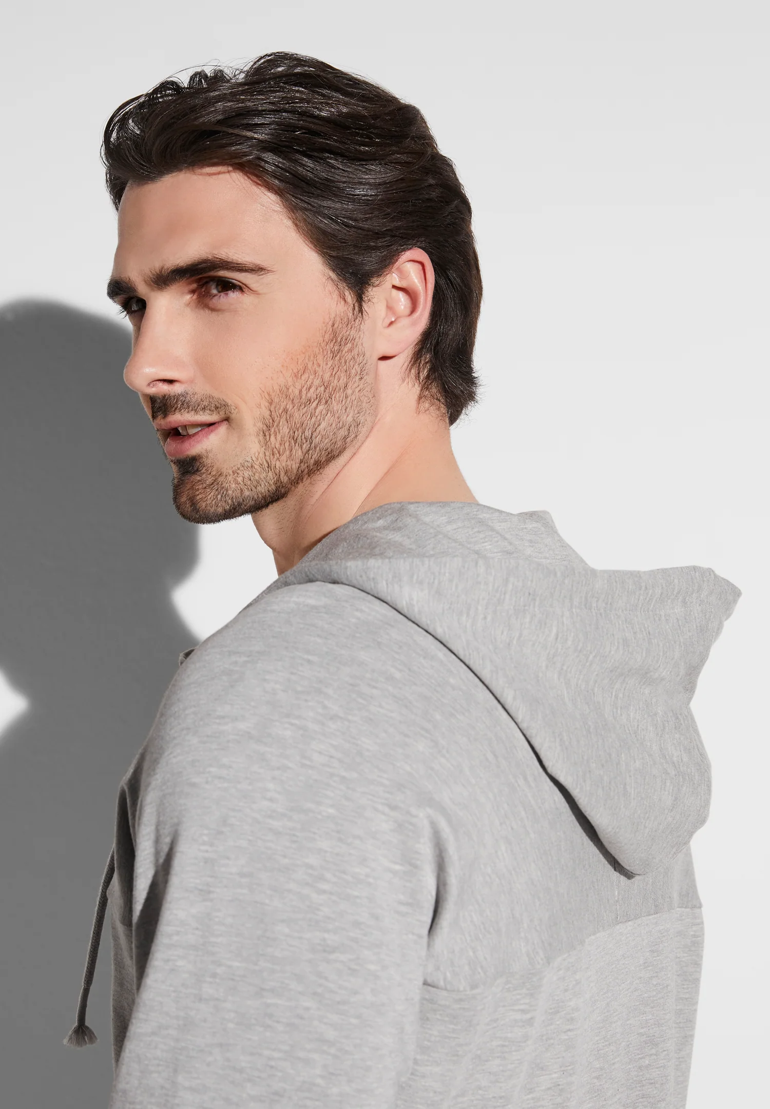 Summer Lounge | Hoodie Jacke - light grey mélange - Image 4