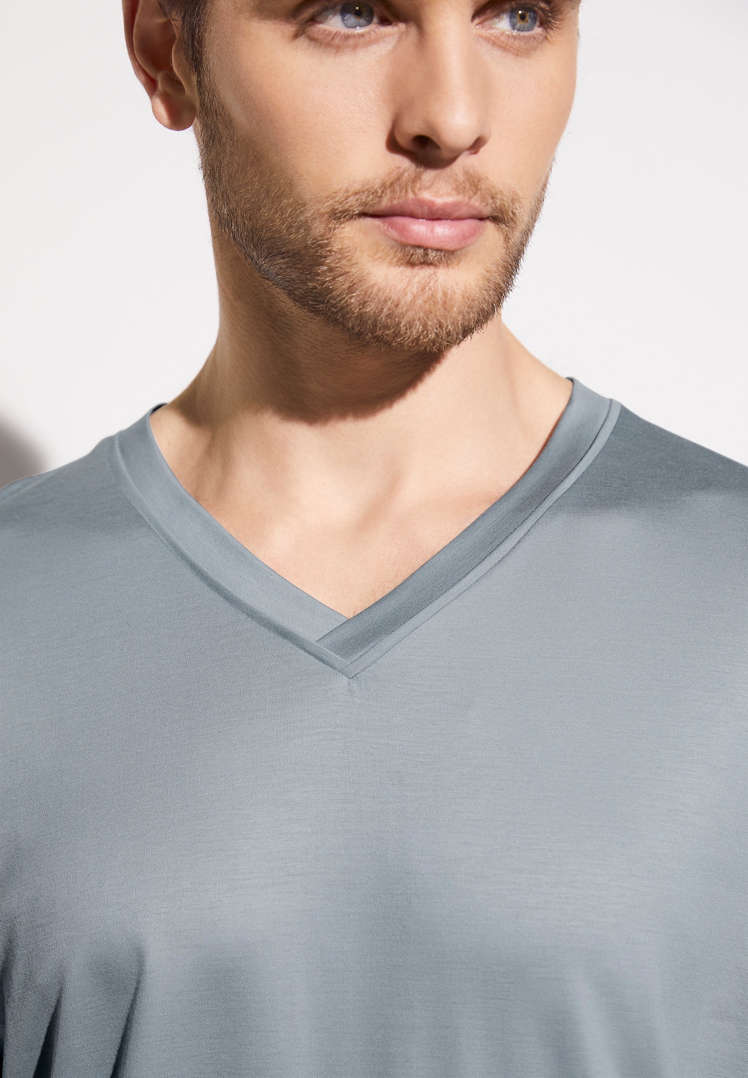 Sustainable Luxury | Pyjama kurz - blue grey - Image 3