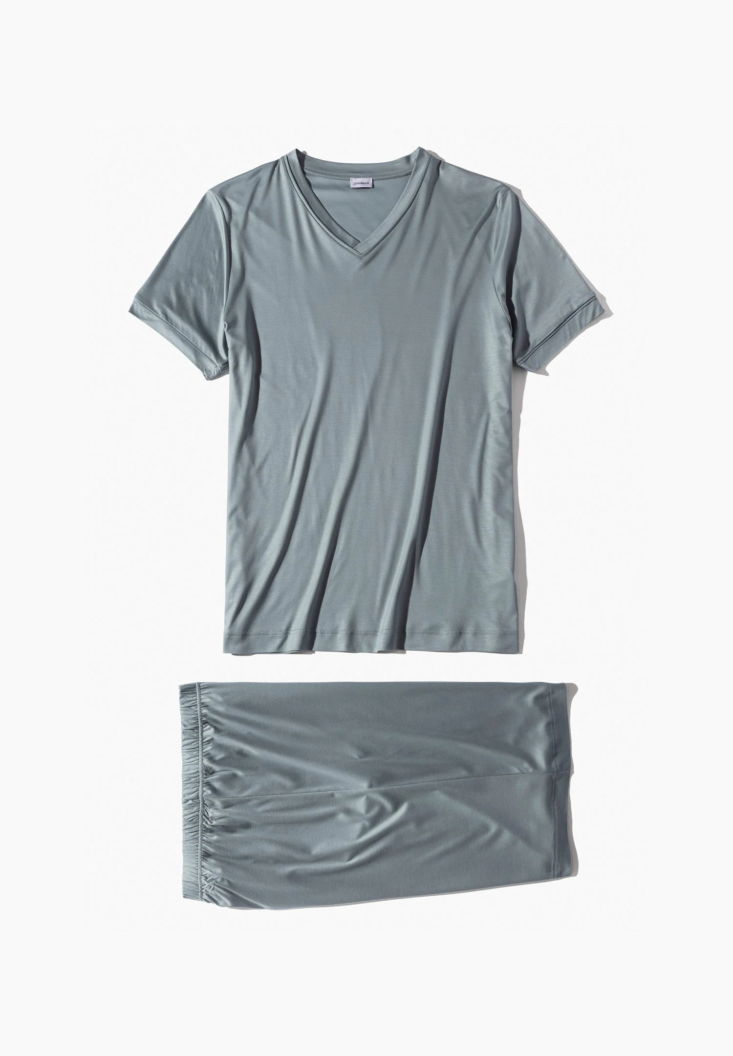 Sustainable Luxury | Pyjama kurz - blue grey - Image 4