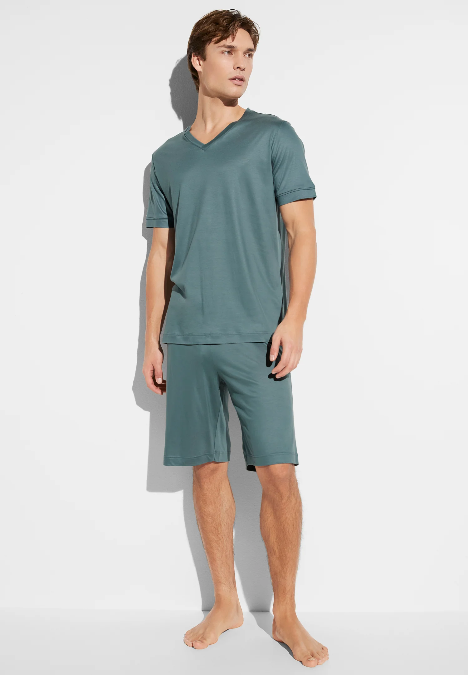 Sustainable Luxury | Pyjama kurz - jade