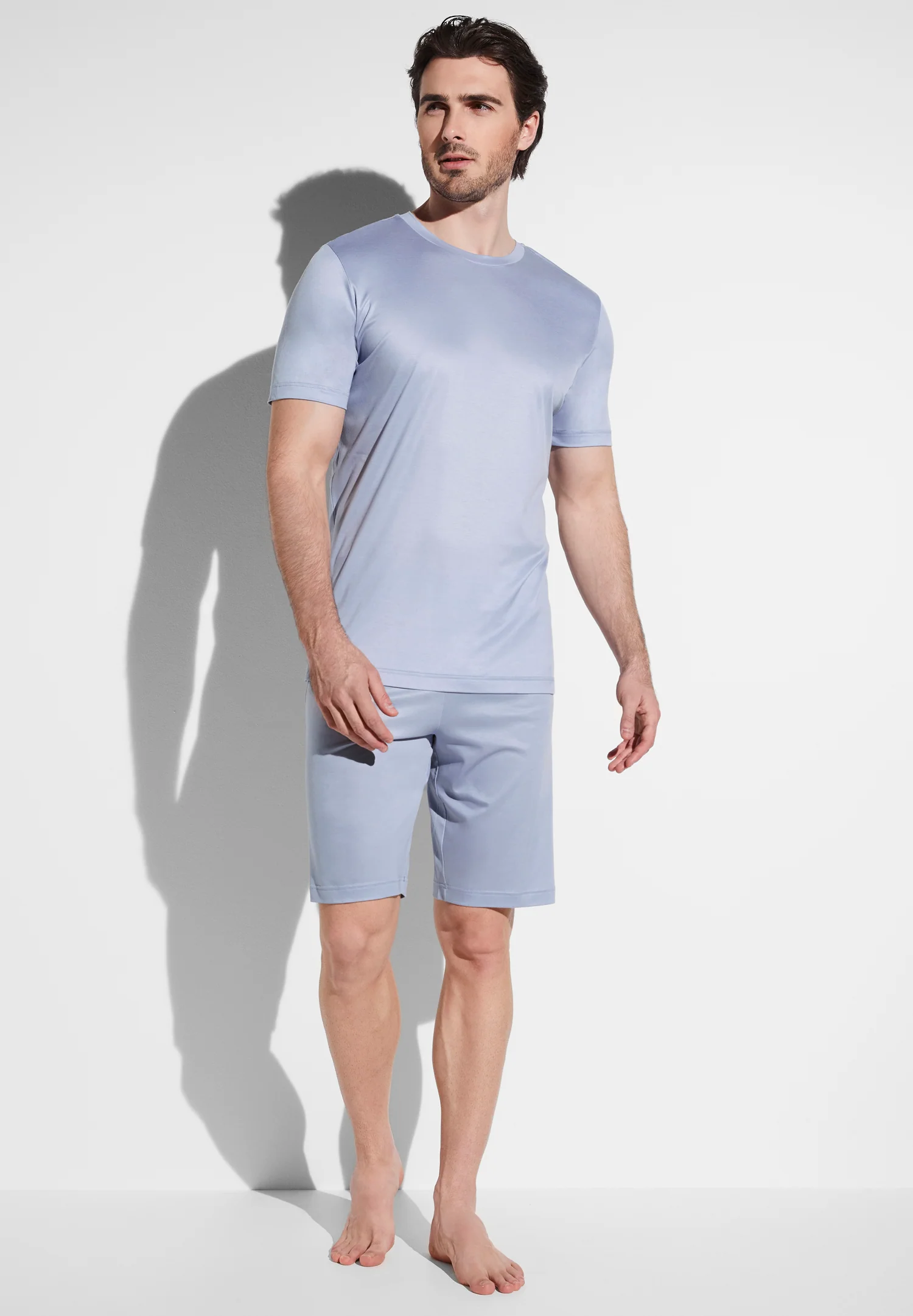 Sustainable Luxury | Pyjama kurz - lavender blue