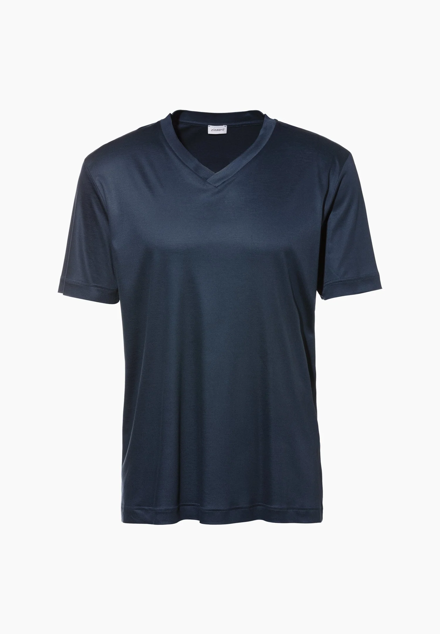 Sustainable Luxury | T-Shirt kurzarm V-Ausschnitt - dark blue - Image 2