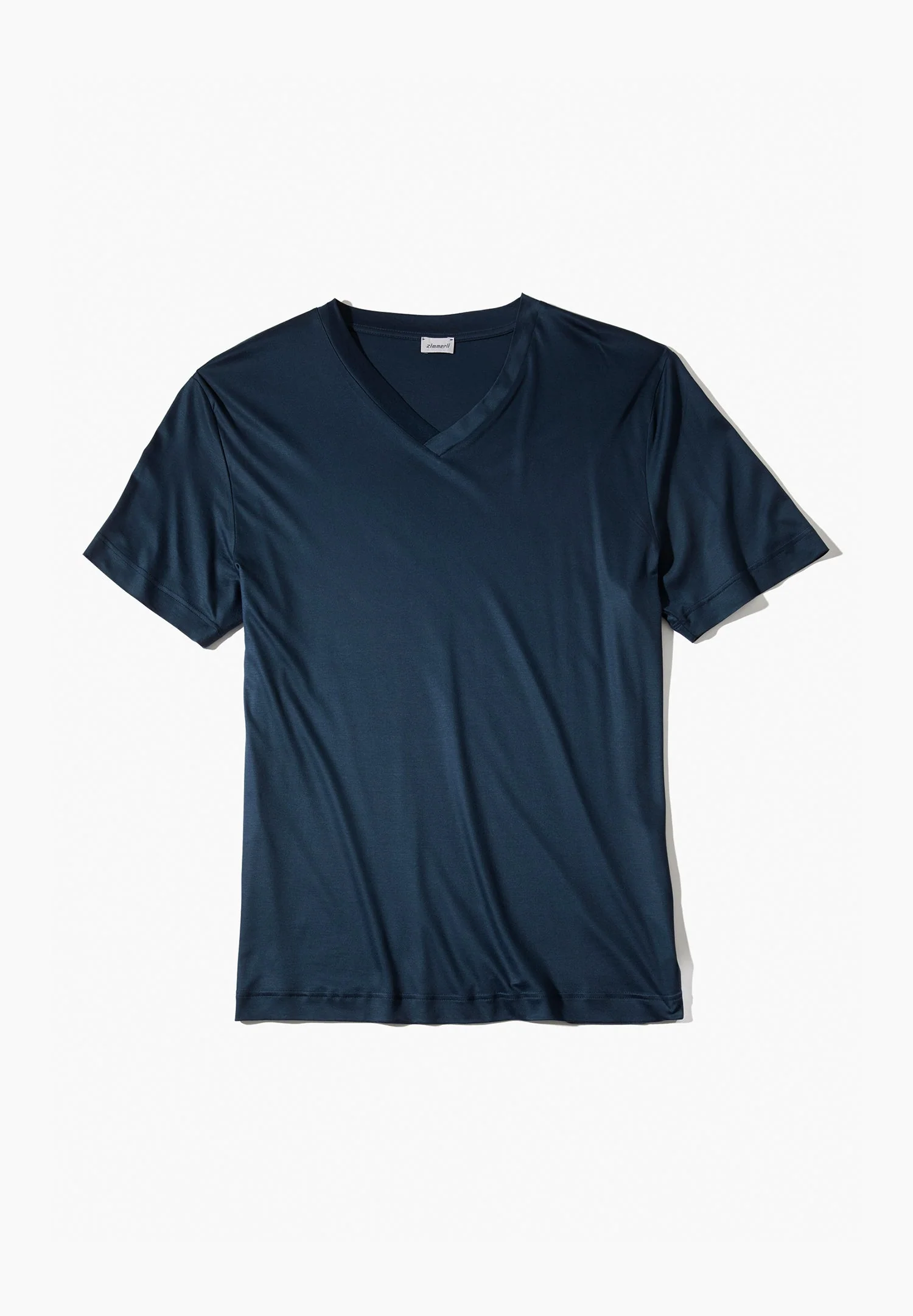 Sustainable Luxury | T-Shirt kurzarm V-Ausschnitt - dark blue - Image 4