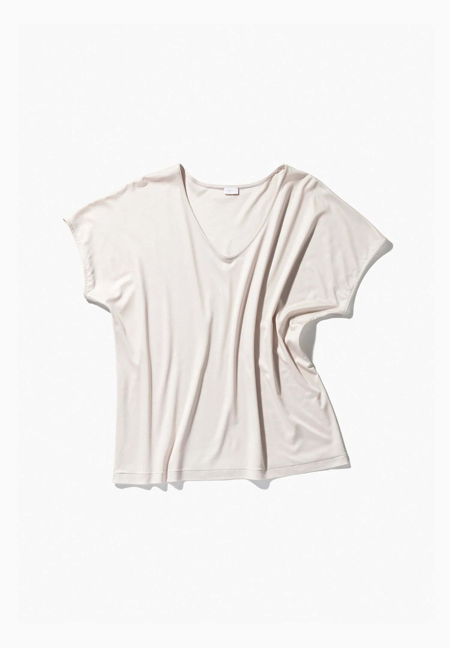 Sustainable Luxury | T-Shirt kurzarm V-Ausschnitt - dove - Image 3
