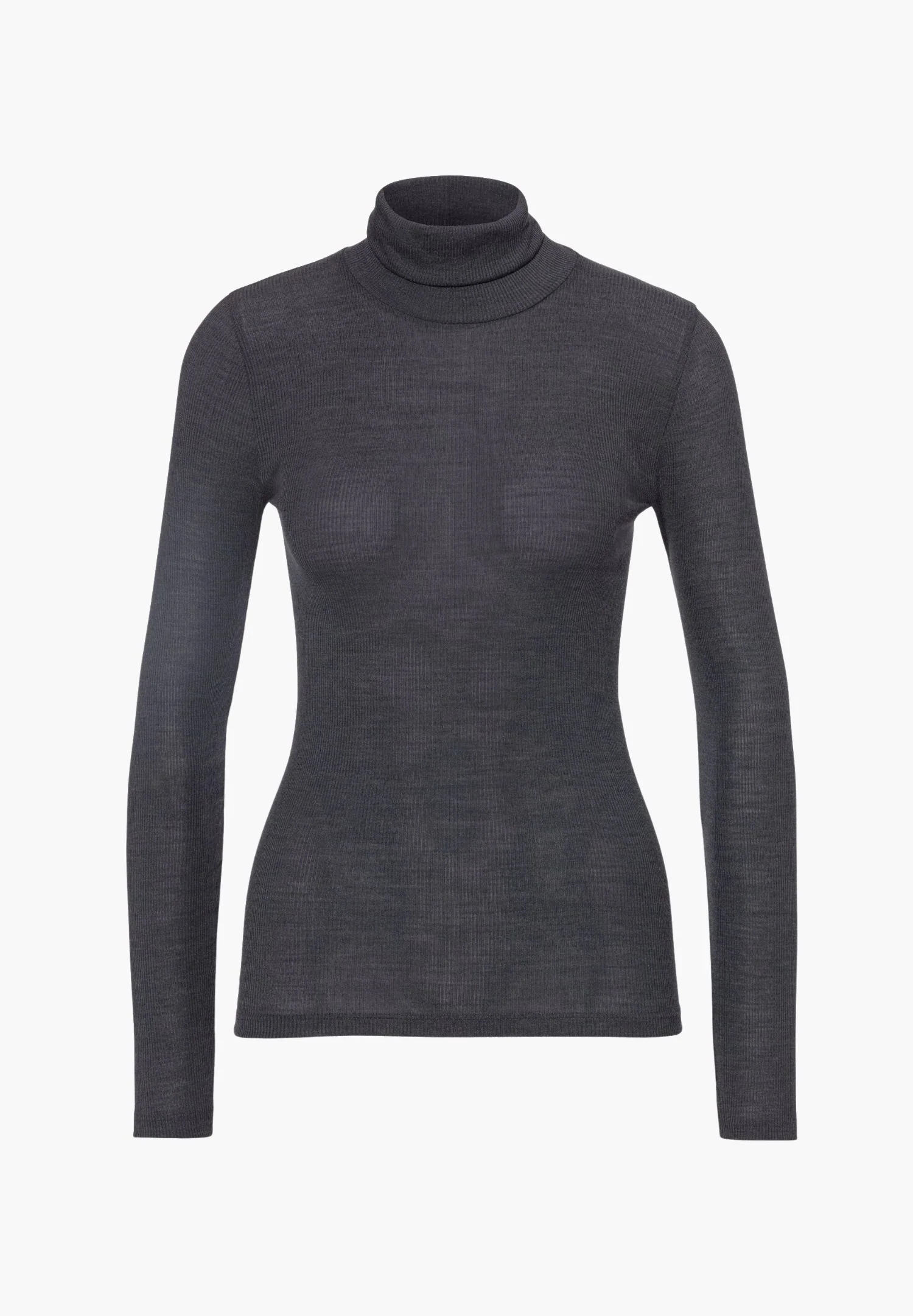 Wool & Silk | Rollkragen langarm - anthrazit - Image 2