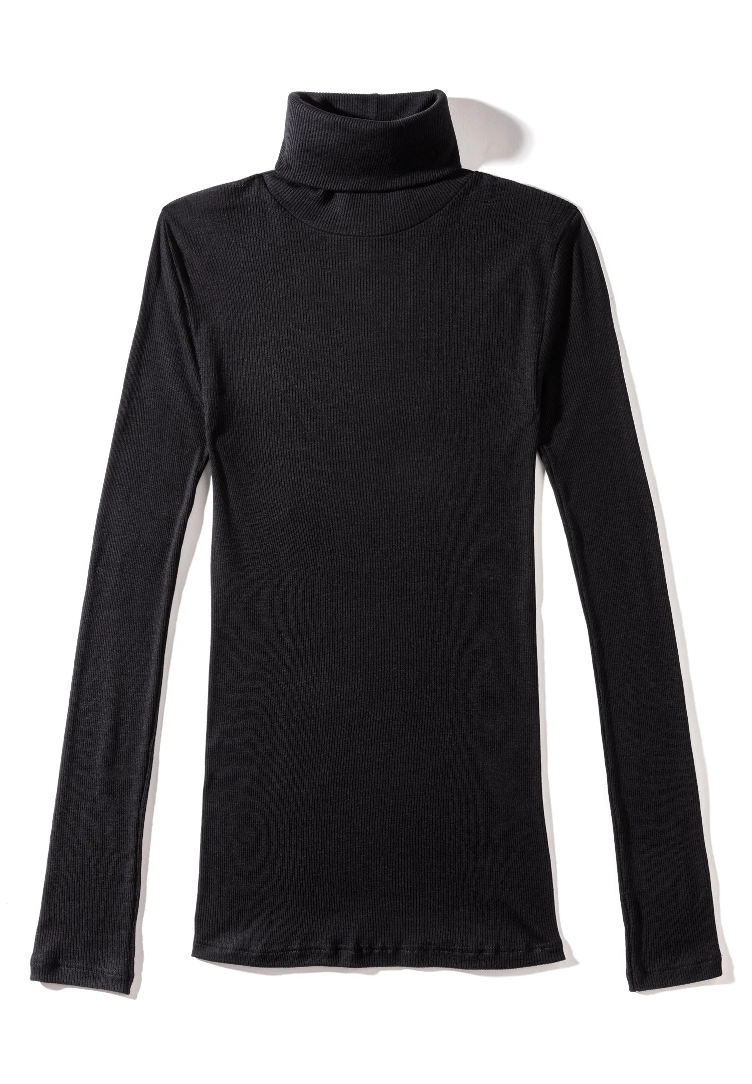 Wool & Silk | Rollkragen langarm - schwarz - Image 5
