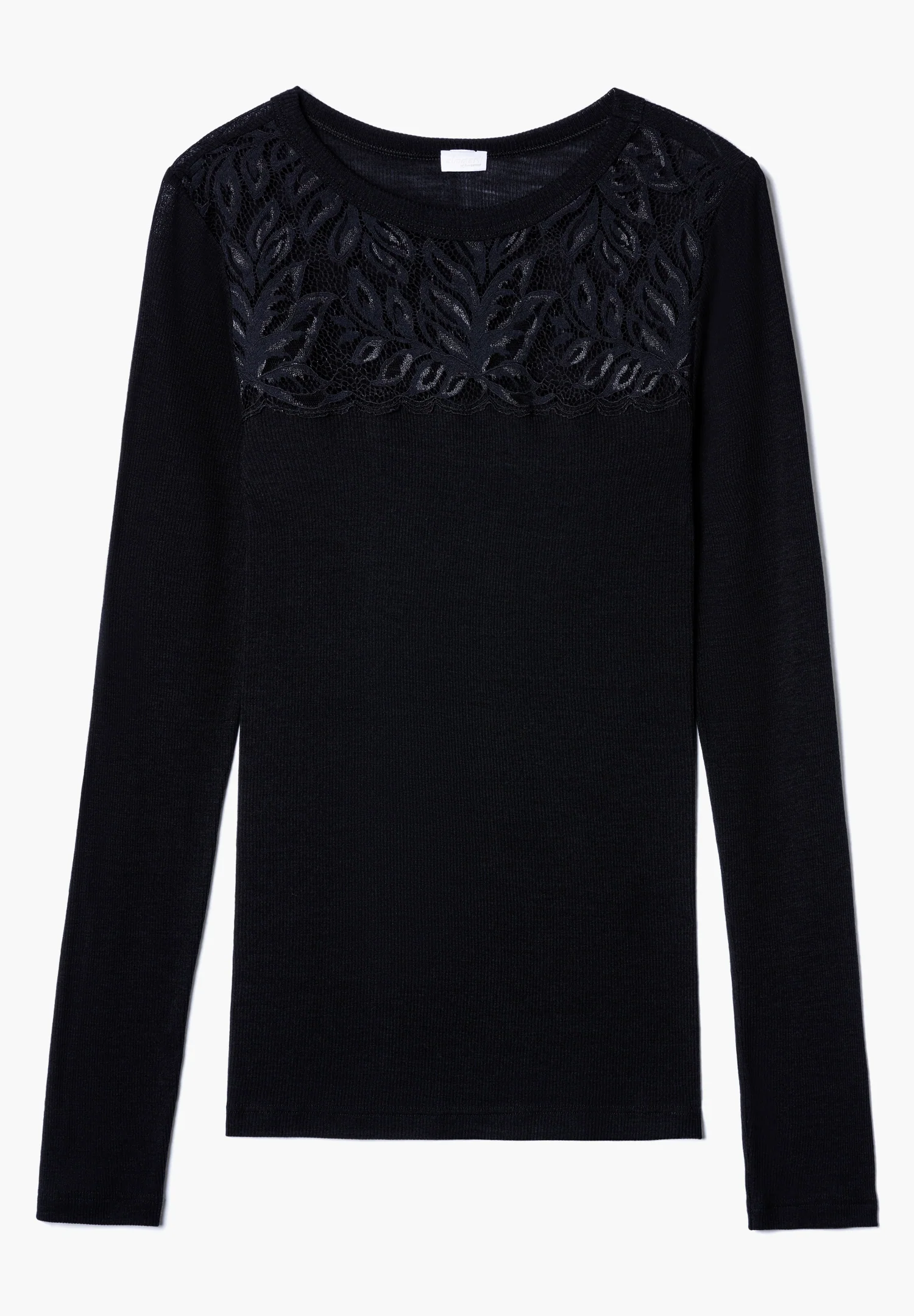 Wool & Silk | T-Shirt langarm - black - Image 2