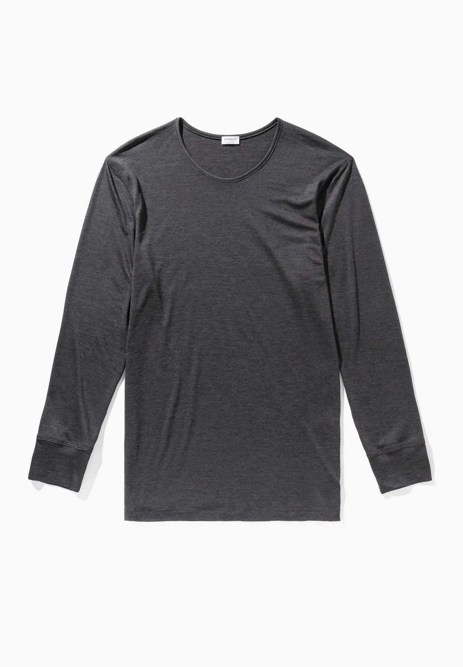 Wool & Silk | T-Shirt langarm - charcoal - Image 5