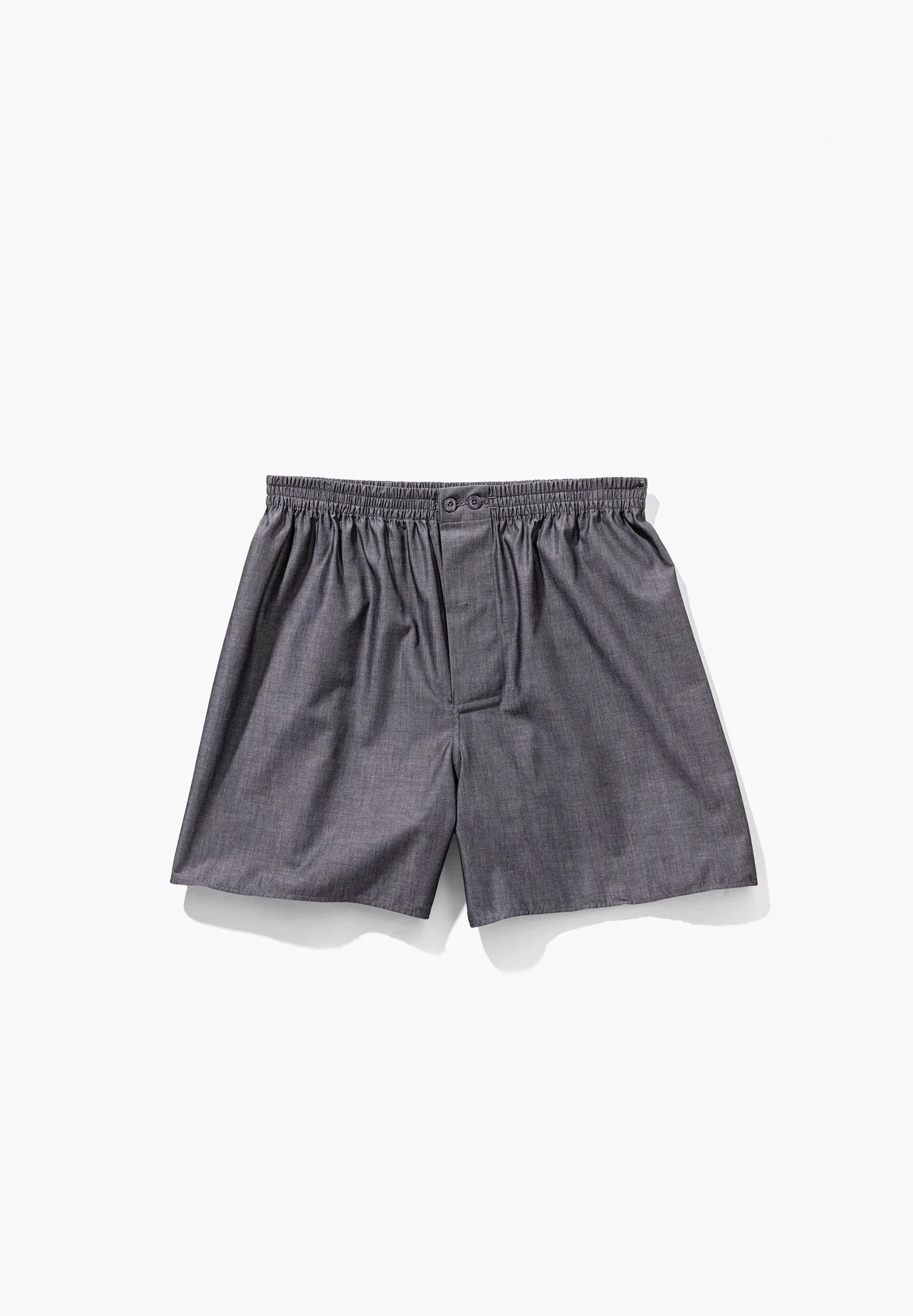 Woven Nightwear | Boxer Shorts - dunkelgrau mélange - Image 4