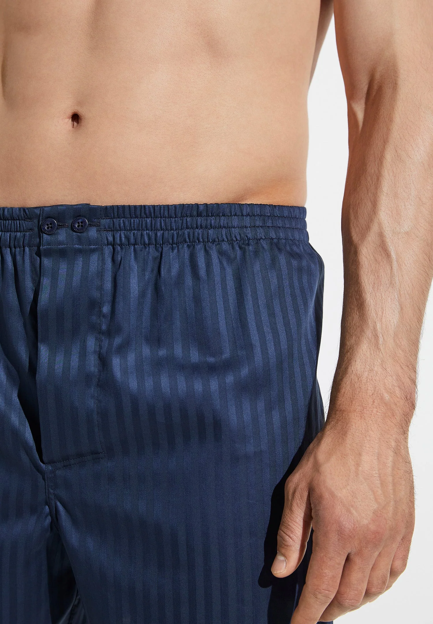 Woven Nightwear | Boxer Shorts - navy - Image 3