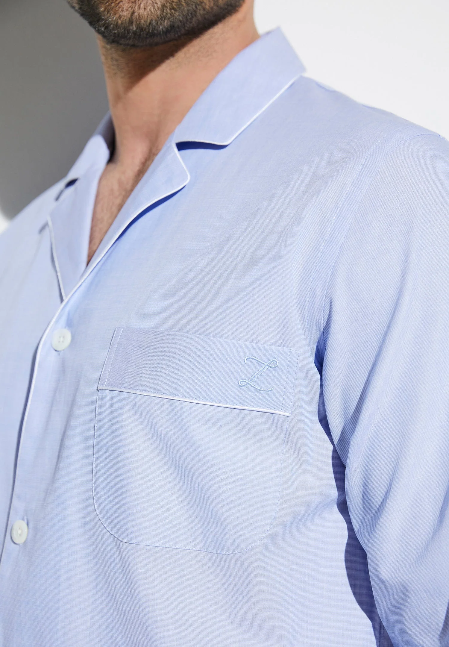 Woven Nightwear | Pyjama lang - light blue - Image 3